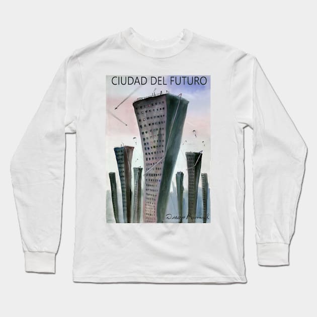 Ciudad del futuro Long Sleeve T-Shirt by diegomanuel